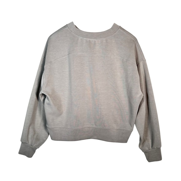LULULEMON Perfectly Oversized Cropped Crew Softstreme Sweater in Grey Sage - Picture 8 of 13